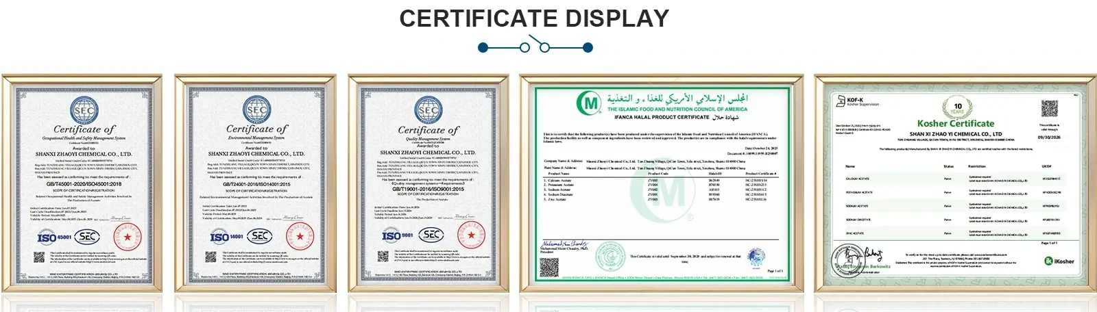 Our Certifications. Our Certifications.
